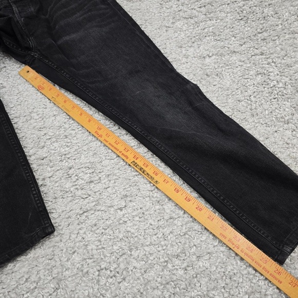 AllSaints Jeans Mens 30x26 Black Sgurr Pistol Skinny Button Up Denim Grunge Punk - Picture 9 of 11